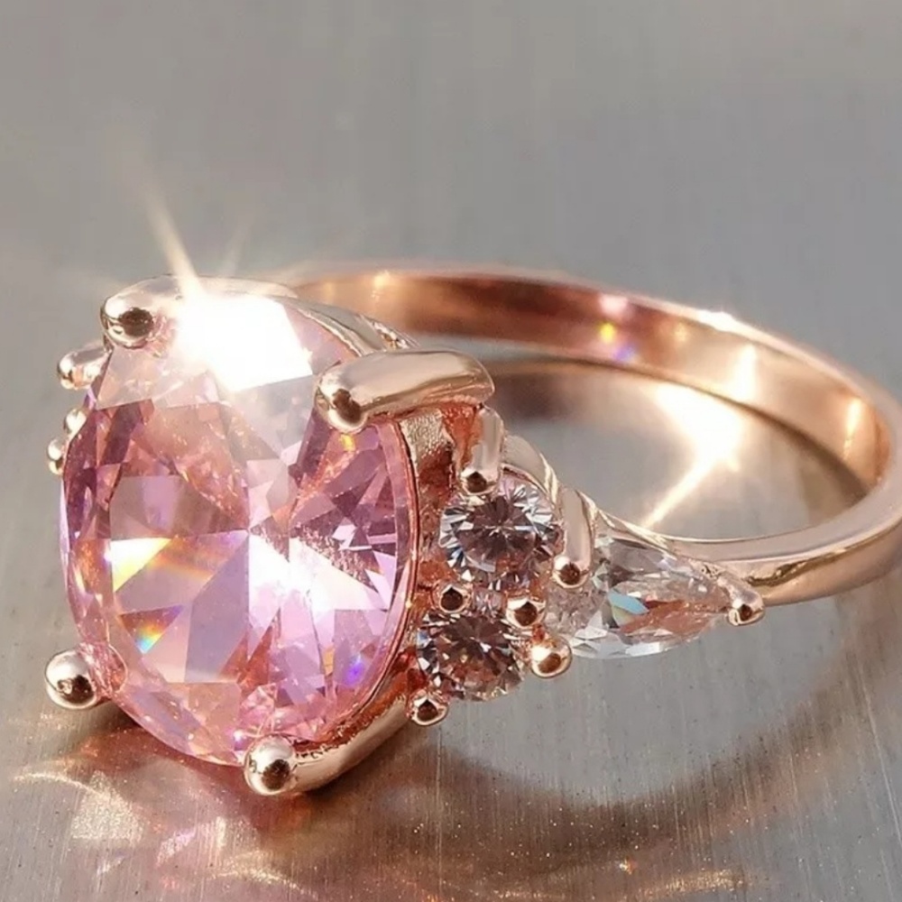 Pink Sapphire Ring | Size 7 - Picture 2 of 6